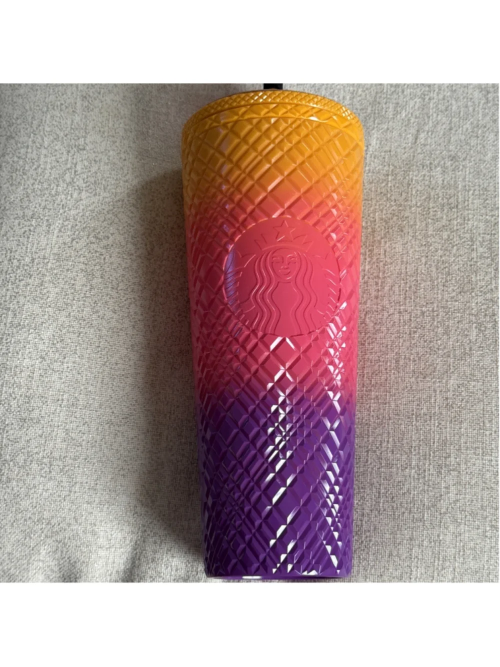 Starbucks Halloween 2024 Ombré Venti Cold Cup w/ Skull Topper EARLY RELEASE